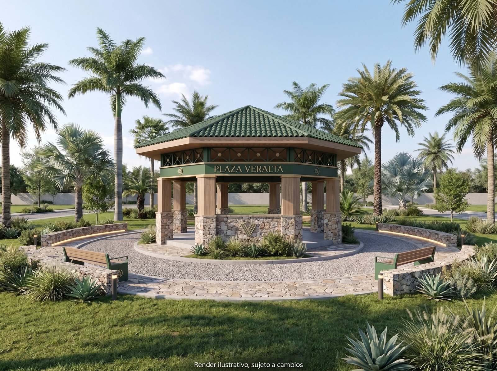 Plaza Veralta con kiosco